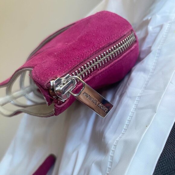 Michael Kors MK Strappy Heels open toe Pink Barbie Magenta silver - Picture 11 of 11